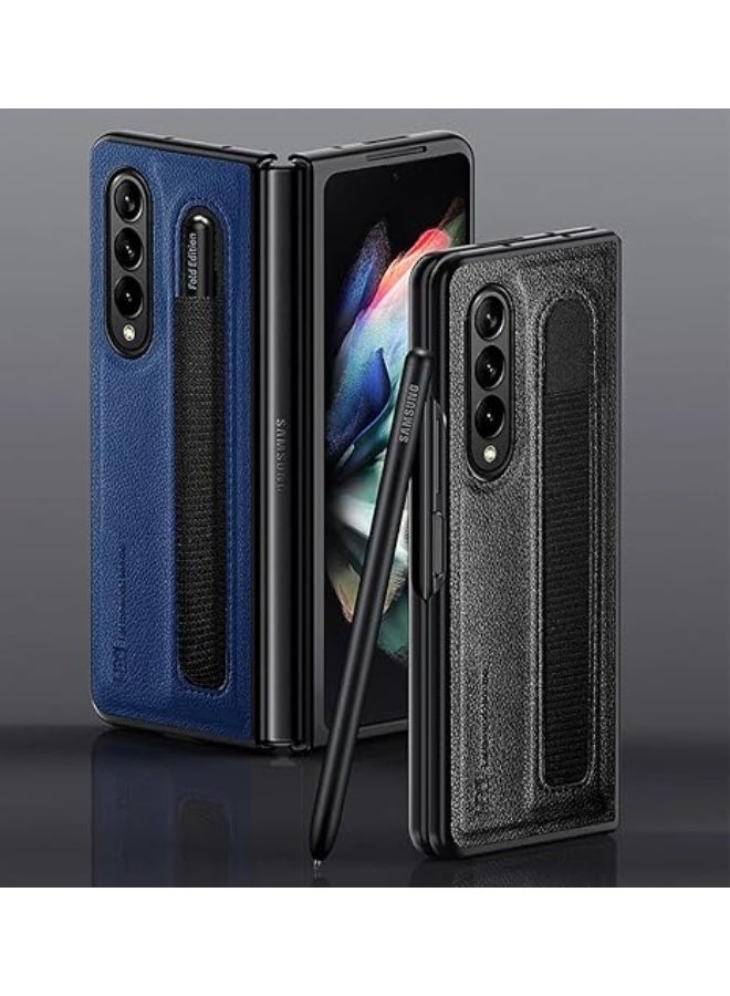 Fekra Case for Samsung Galaxy Z Fold 4, PU Leather + Hard PC Shell Ultra Thin Slim Durable Protective Phone Cover for Samsung Galaxy Z Fold4 5G (classic) - Image 2